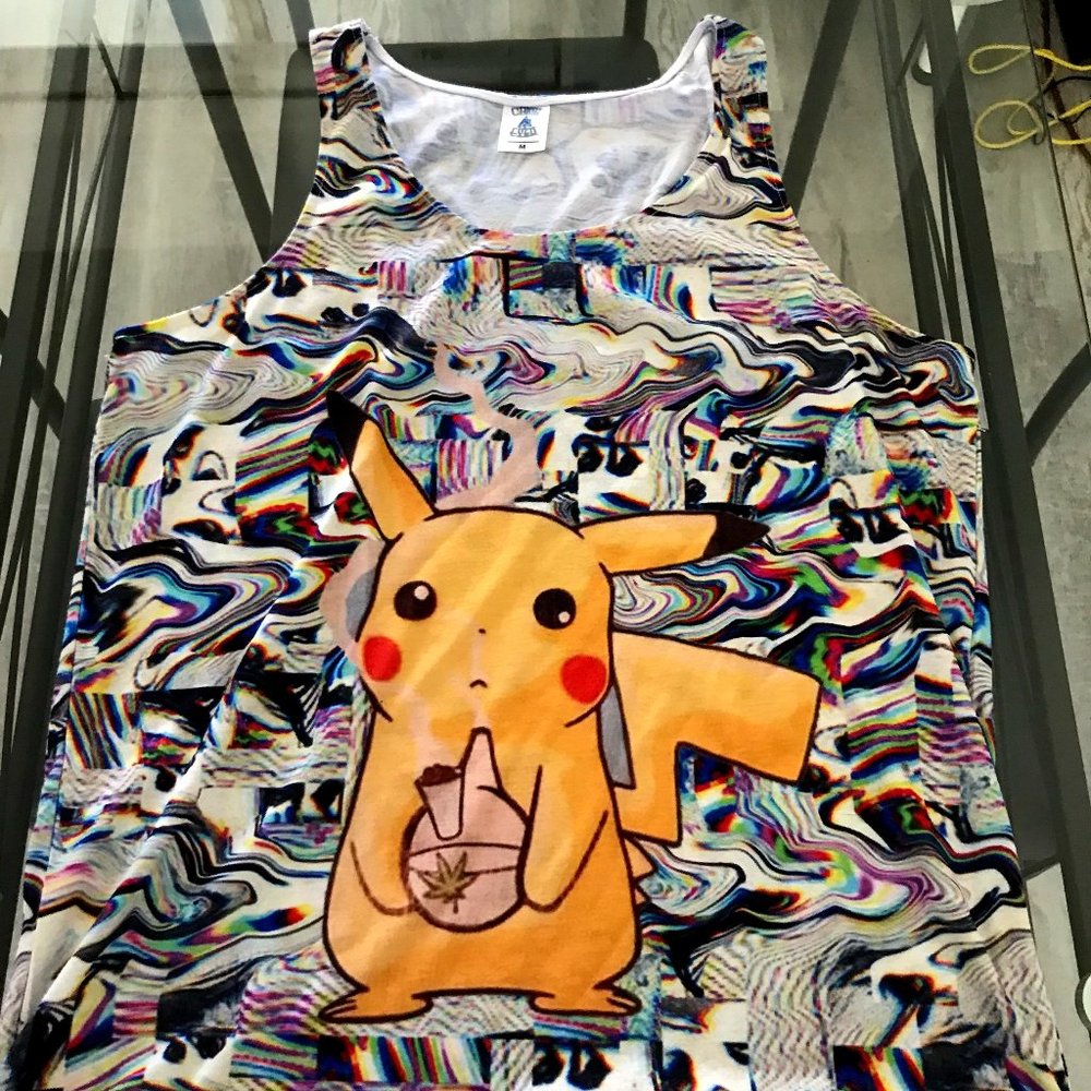Men Pikachu Tank Top Multicolor Medium